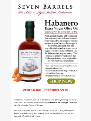 Seven Barrels - BREAKING: Year in Review – Fan Favorite Recipe & Flavor of the Year!