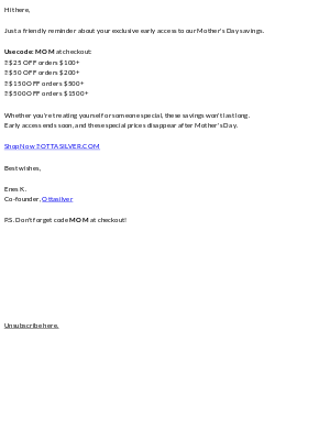 Ottasilver - $500 DEADLINE: Your Exclusive Access Will Be Surrendered
