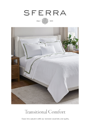SFERRA - New Coverlets & Quilts in Fresh Hues