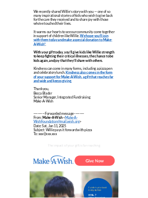 Make-A-Wish America - Did you see Willie’s story?