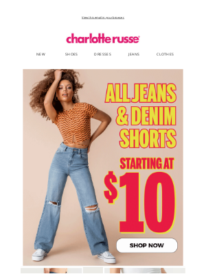 Charlotte Russe - Jeans & Denim Shorts Starting From $10! 🤩