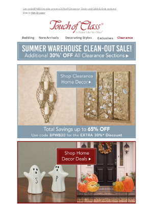 Touch of Class - Extra 30% Off All Clearance