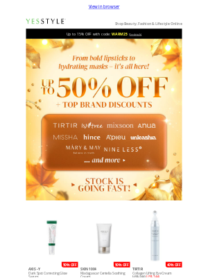 YesStyle (Hong Kong) - Everything You Need This Fall – Final Sale Happening NOW