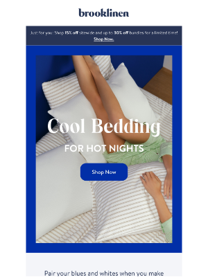 Brooklinen - NEW Sheets to Keep Cool