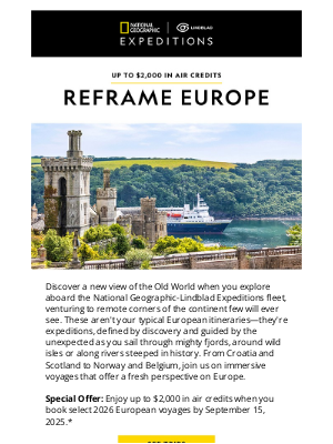 Lindblad Expeditions - Discover a New View of Europe with National Geographic-Lindblad Expeditions