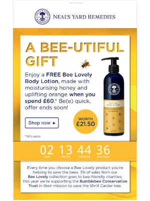 Last chance ⏰ | FREE full-size Bee Lovely Body Lotion