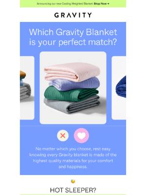 Gravity Blankets - Your perfect sleep match awaits