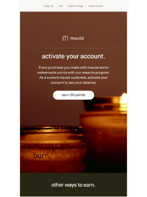 Maude - activate your account.