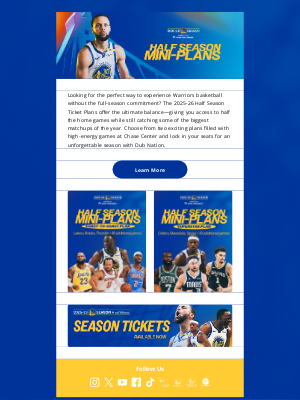 Golden State Warriors - Half the Games. All the Action. Presale On Now.