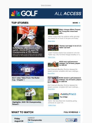 Golf Channel - Nelly Korda shoots 67 to open FM Championship