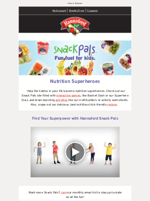 Hannaford Supermarkets - Make snacktime easy