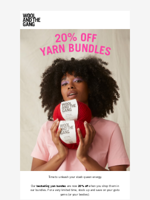 Wool and the Gang - 20% Off Yarn Bundles 🧶
