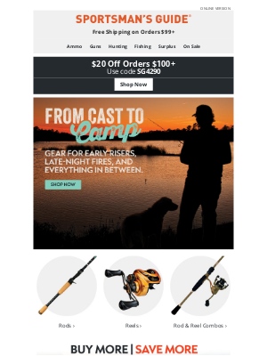Sportsman's Guide - Cast. Camp. Repeat.
