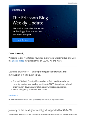 Ericsson - What’s new for you this week