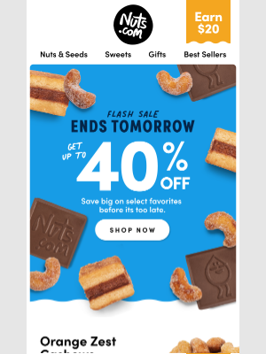 Nuts - Up to 40% OFF ENDS TOMORROW