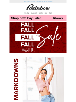 Rainbow Shops - 🙌 It’s finally FALL! 🍂 FALL SALE is up to 70% OFF 😱