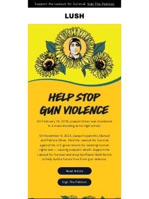 Lush North America - A future free from gun violence