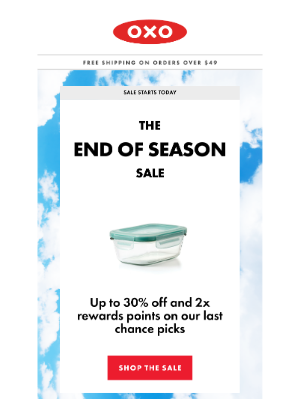 OXO - 30% off last chance picks