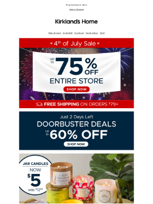 Kirkland's - EVERYTHING. ON SALE. NOW