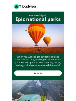 TripAdvisor - Your next trip: Next-level national parks