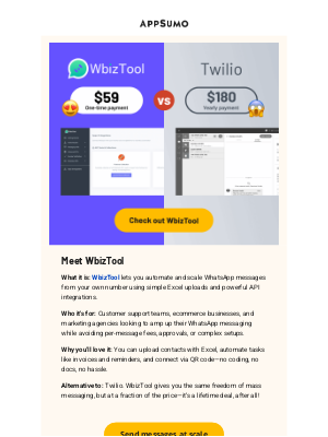 AppSumo - WhatsApp, Doc?