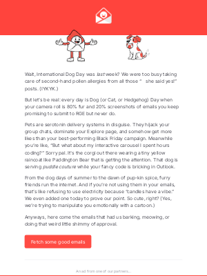 Really Good Emails - Woof. They call this email content?