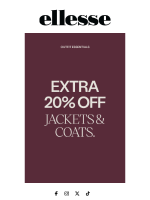 ellesse(United Kingdom) - Complete The Look: Extra 20% Off Jackets