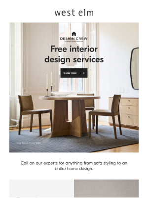 West Elm (Australia) - FREE design services (yes, free!)