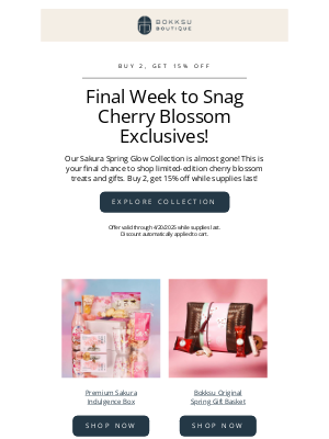 Bokksu - Last Week to Shop Sakura Spring Glow!