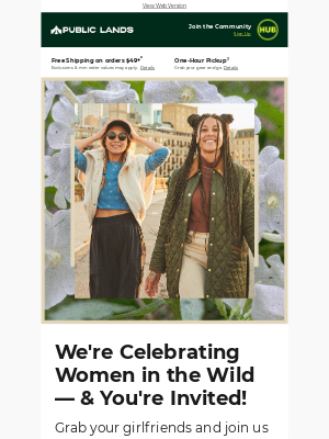 Public Lands - You're invited! Let's celebrate women in the wild 🌸