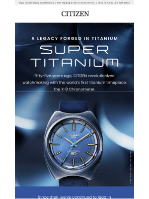 Citizen Watch Company - 55 Years of Titanium Mastery