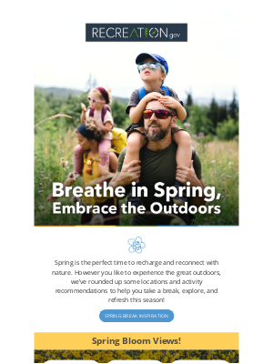 Recreation.gov - Take a Spring Break in Nature!