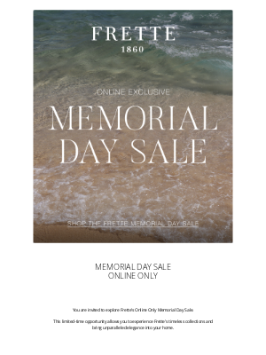 Frette - Frette Memorial Day Sale, Online Exclusive