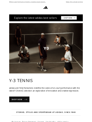 Adidas USA - The Y-3 Tennis collection
