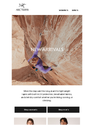 Arc’teryx - Freshen up your summer rotation
