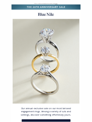 Blue Nile - Engagement Classics. Now On Sale.