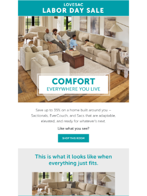 Lovesac - Fresh Fall Room Inspo - Up to 35% Off.