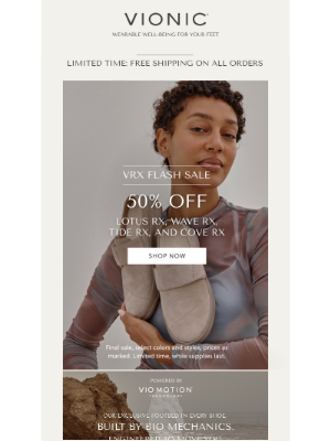 Vionic - 50% OFF On Our VRX Collection