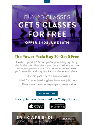 YogaSix - Your Summer Yoga Just Got Bigger: 5 Free Classes on Us!