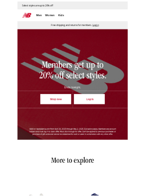 New Balance - Thanks for being a member