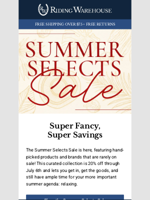Riding Warehouse - Hand Picked Items + 20% OFF
