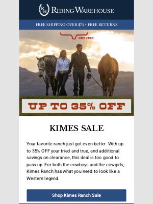 Riding Warehouse - RUN to the Kimes Ranch Sale