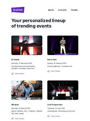 Your event lineup