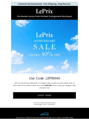 SNOBSWAP - LePrix's Anniversary Sale — 40% Off