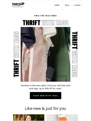thredUP - UP TO 90% OFF: Items with tags (!!!)