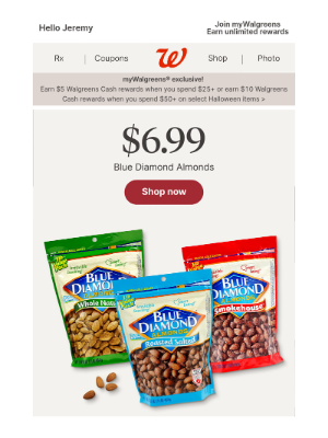 Walgreens - Blue Diamond Almonds $6.99—Final Days!