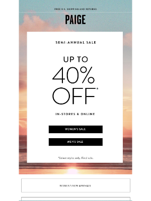 PAIGE - Up to 40% off // Semi-Annual Sale Starts Now