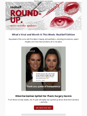 RealSelf - Trending Now: Khloé Kardashian’s Plastic Surgery Tell-All