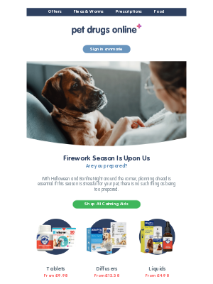 Pet Prescription (United Kingdom) - Firework season is upon us | Start preparing now 🎆