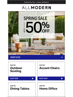 AllModern - outdoor seating sale → UP TO 50% OFF